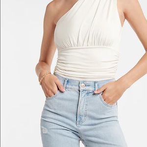 NWT EXPRESS Ruched One Shoulder Bodysuit